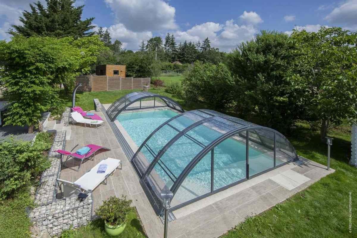 Au Coeur Du Bien-Etre, Gite Avec Piscine Chauffee Et Couverte, Spa, Sauna, Massages 蒙特艾克斯 外观 照片